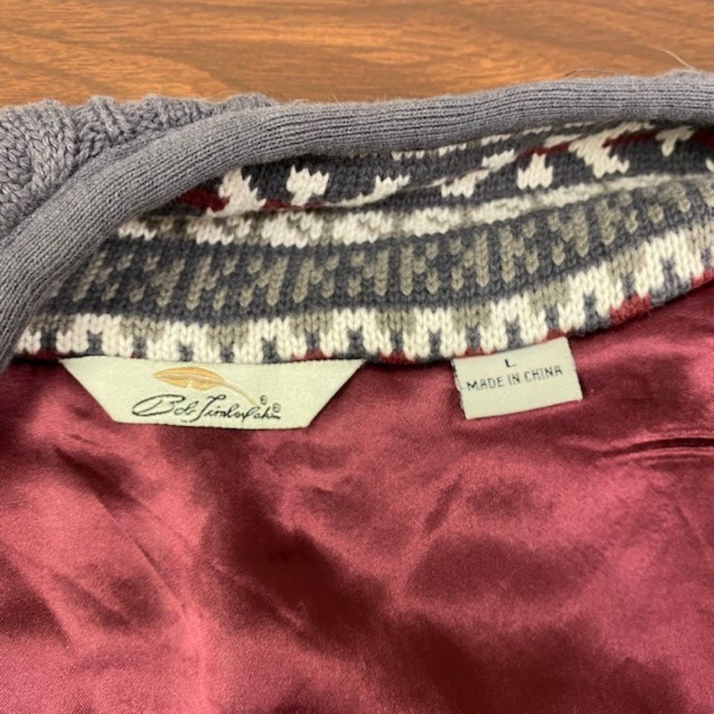 Bob Timberlake Bass Pro Shop Heavy Cable Knit Vest w/button and‎ zip front - Picture 8 of 9